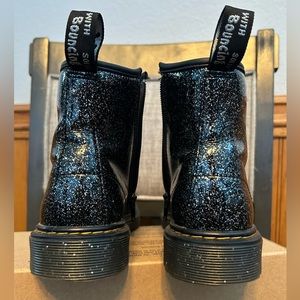 Dr. Martens black cosmic glitter boots